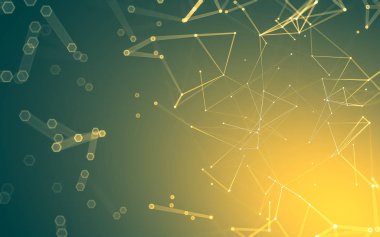 Çokgen alanı düşük Poli koyu arka plan, 3d render