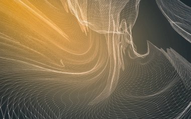 Çokgen alanı düşük Poli koyu arka plan, 3d render