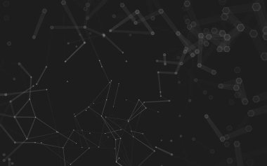 Çokgen alanı düşük Poli koyu arka plan, 3d render