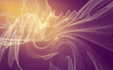 Çokgen alanı düşük Poli koyu arka plan, 3d render