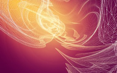 Çokgen alanı düşük Poli koyu arka plan, 3d render