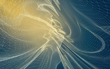 Çokgen alanı düşük Poli koyu arka plan, 3d render