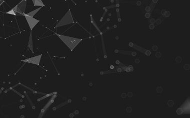 Çokgen alanı düşük Poli koyu arka plan, 3d render