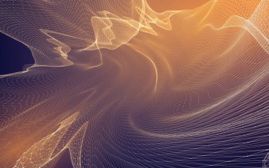 Çokgen alanı düşük Poli koyu arka plan, 3d render