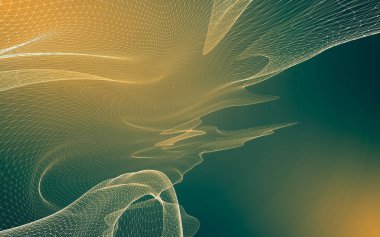 Çokgen alanı düşük Poli koyu arka plan, 3d render