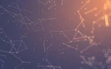 Çokgen alanı düşük Poli koyu arka plan, 3d render