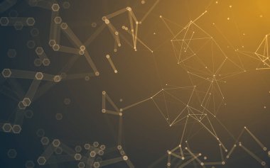 Çokgen alanı düşük Poli koyu arka plan, 3d render