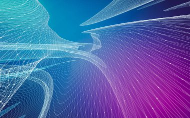 Çokgen alanı düşük Poli koyu arka plan, 3d render