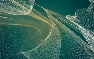 Çokgen alanı düşük Poli koyu arka plan, 3d render