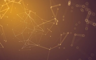 Çokgen alanı düşük Poli koyu arka plan, 3d render