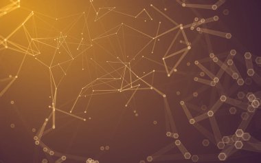 Çokgen alanı düşük Poli koyu arka plan, 3d render