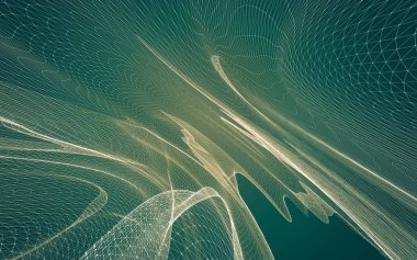 Çokgen alanı düşük Poli koyu arka plan, 3d render