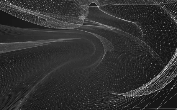 Çokgen alanı düşük Poli koyu arka plan, 3d render