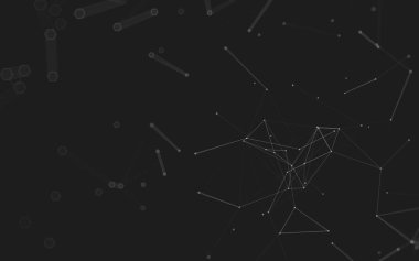 Çokgen alanı düşük Poli koyu arka plan, 3d render