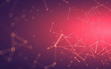 Çokgen alanı düşük Poli koyu arka plan, 3d render