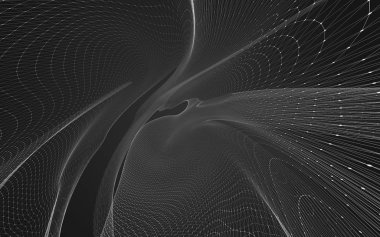 Çokgen alanı düşük Poli koyu arka plan, 3d render