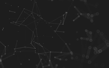 Çokgen alanı düşük Poli koyu arka plan, 3d render