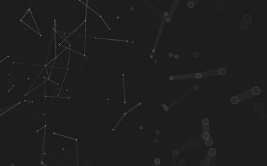 Çokgen alanı düşük Poli koyu arka plan, 3d render