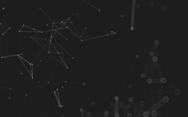 Çokgen alanı düşük Poli koyu arka plan, 3d render