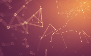 Çokgen alanı düşük Poli koyu arka plan, 3d render