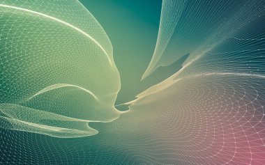 Çokgen alanı düşük Poli koyu arka plan, 3d render