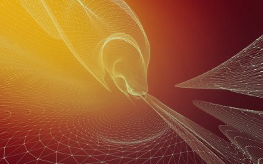 Çokgen alanı düşük Poli koyu arka plan, 3d render