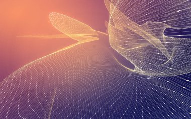 Çokgen alanı düşük Poli koyu arka plan, 3d render