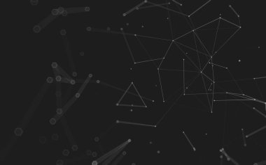 Çokgen alanı düşük Poli koyu arka plan, 3d render