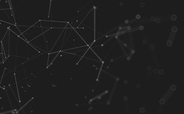 Çokgen alanı düşük Poli koyu arka plan, 3d render