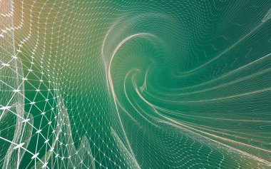 Çokgen alanı düşük Poli koyu arka plan, 3d render