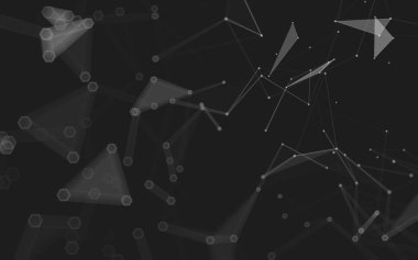 Çokgen alanı düşük Poli koyu arka plan, 3d render