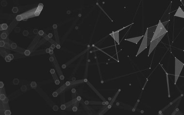 Çokgen alanı düşük Poli koyu arka plan, 3d render