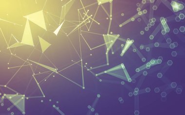 Çokgen alanı düşük Poli koyu arka plan, 3d render