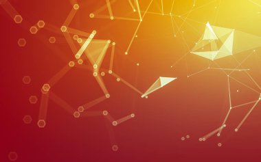 Çokgen alanı düşük Poli koyu arka plan, 3d render