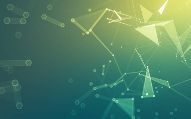 Çokgen alanı düşük Poli koyu arka plan, 3d render