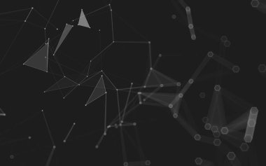 Çokgen alanı düşük Poli koyu arka plan, 3d render