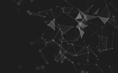 Çokgen alanı düşük Poli koyu arka plan, 3d render