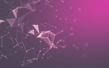 Çokgen alanı düşük Poli koyu arka plan, 3d render