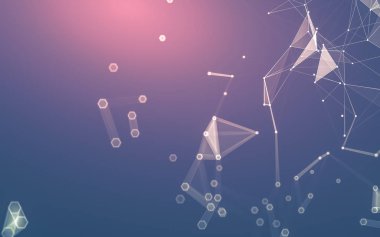 Çokgen alanı düşük Poli koyu arka plan, 3d render