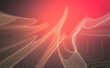 Çokgen alanı düşük Poli koyu arka plan, 3d render