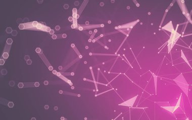 Çokgen alanı düşük Poli koyu arka plan, 3d render