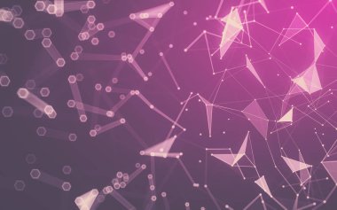 Çokgen alanı düşük Poli koyu arka plan, 3d render