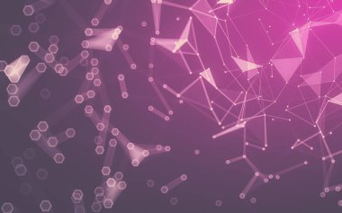 Çokgen alanı düşük Poli koyu arka plan, 3d render