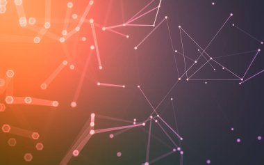 Çokgen alanı düşük Poli koyu arka plan, 3d render