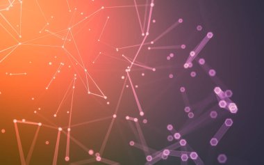 Çokgen alanı düşük Poli koyu arka plan, 3d render