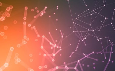 Çokgen alanı düşük Poli koyu arka plan, 3d render