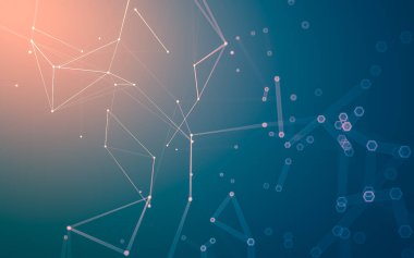 Çokgen alanı düşük Poli koyu arka plan, 3d render