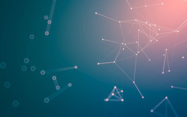 Çokgen alanı düşük Poli koyu arka plan, 3d render