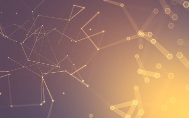 Çokgen alanı düşük Poli koyu arka plan, 3d render