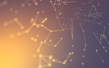 Çokgen alanı düşük Poli koyu arka plan, 3d render